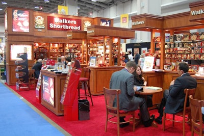 Walkers Shortbread also created a store-style exhibit area complete with cafe seating around the perimeter for meetings with buyers.