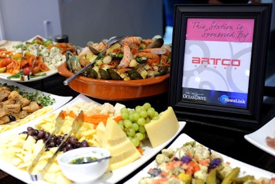 Each food station featured a different sponsor.