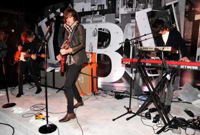 Furthering the national-pride vibe, British band One Night Only also performed at the Burberry party.