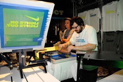 At Nike's Primetime Knockout event a couple years ago, guests were encouraged to customize their own T-shirts.