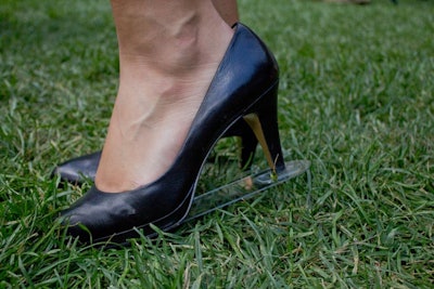 A new product for outdoor events, GrassWalkers, claims that 'walking on grass has never been so easy.'