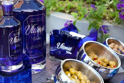 Ultimat Vodka sponsored a martini bar where olives came stuffed with everything from almonds to peppadew peppers.