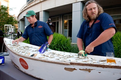 Food options included a raw bar from Island Creek Oyster Bar.