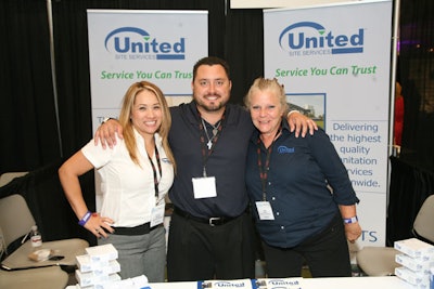 United Site Services Inc. met with event planners on the trade show floor.
