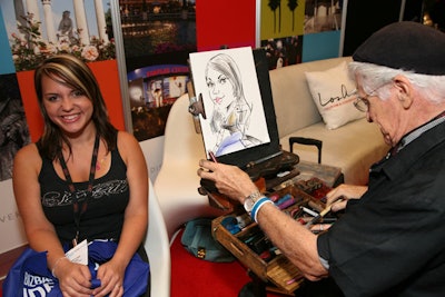 Attendees enjoyed surprise entertainment including caricature artists.