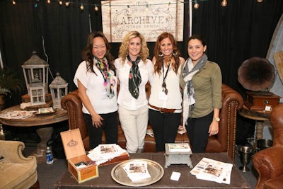 Archive Vintage Rentals showcased their many vintage designs, inspiring trade show attendees.