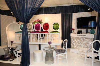 Empire Event Rentals' colorful sequined chairs were a must-see for planners on the trade show floor.