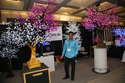 Arclite Inc. created a magical atmosphere with their replicas of indoor-outdoor trees, one of the planner favorites of the day.