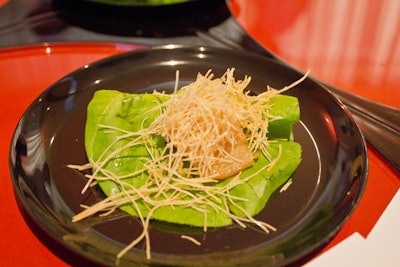 For a twist on The Godfather, Nobu chef Toshio Tomita created 'The Cod Father,' black cod served over butter lettuce.