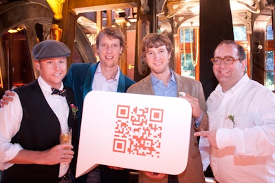 In the weeks leading up to the event, a QR code printed on bar coasters and posters took guests to the event's Web site, which revealed clues about the secret location.