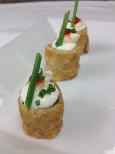 Mini Black Bean and Queso Fresco Chimichangas