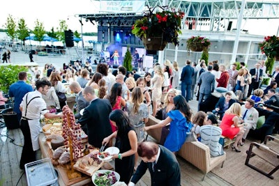 Guests filled the bilevel V.I.P. area, which overlooked Lake Ontario and the stage where Dragonette performed.
