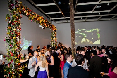 The Power Plant created a time-lapse video of flowers slowly decaying in honour of its 25th year. A still from the film served as the imagery for the event's invitation; at the party, the video looped behind a bar covered in flowers. The flowers slowly wilted as the evening wore on.
