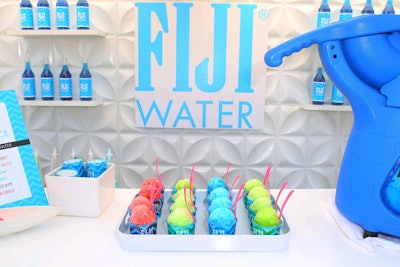 At Lacoste Live's Coachella pool party, sponsor Fiji Water provided snow cones at a station created by Fresh Wata.