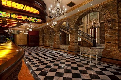 View of Courtyard From English Bar Room