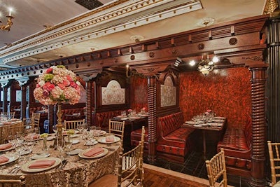 The Royal Mezzanine Level: Carved Mahogany Booths