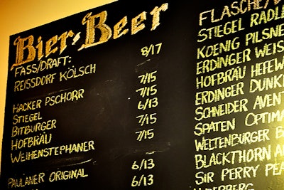 Wirtshaus can create custom German beer- or wine-tasting events.