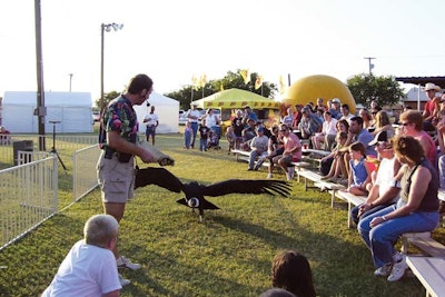 Birds N' Beasts Inc. of Las Vegas specializes in free-flight bird shows using trained condors, eagles, falcons, owls, parrots, cockatoos, and other birds. The company offers nine different stage shows, or clients may opt for tailored experiences, like having a raptor deliver an item to an event's M.C. Shows run from 10 minutes to one hour. Past clients include Wynn Las Vegas and Disneyland. The company works only in the U.S. Rates start at $500 for a Las Vegas show.