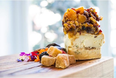 Mile-High Gorgonzola, Candied Fruit and Nut Crust