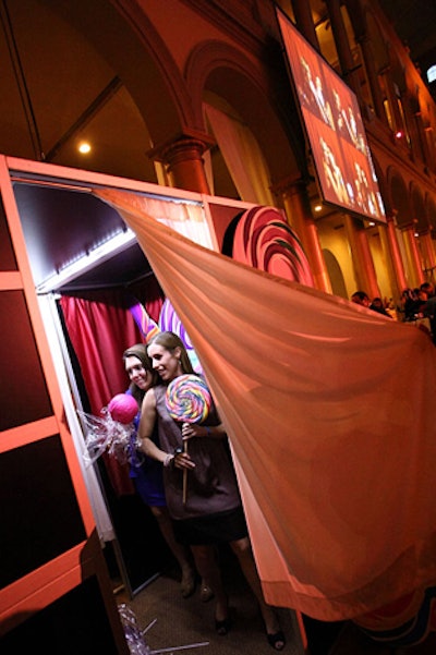 The National Candy Association sponsored one of the two on-site photo booths, complete with oversize candy props.