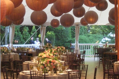 Hundreds of Hanging Lanterns at This Wedding at a Private Home
