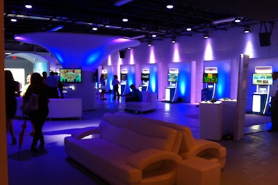 Studio 743 set up for a private event by Nintendo.