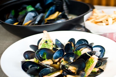 Moules Poulette: delicious mussels prepared in the traditional French way.