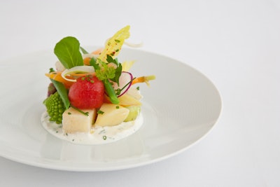 Salad Marche: a fresh salad prepared with lightly steamed seasonal vegetables.