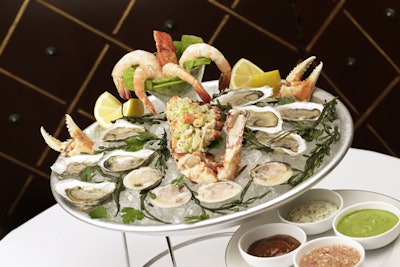 Petit Plateau: small platter of chilled seasonal shellfish.