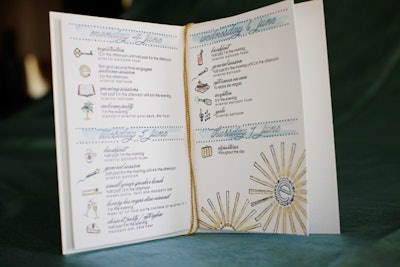 Kristy Rice of Momental Designs created programs featuring watercolor illustrations detailing the conference's various events.