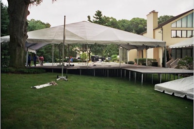 Frame Tent on a Level Deck System