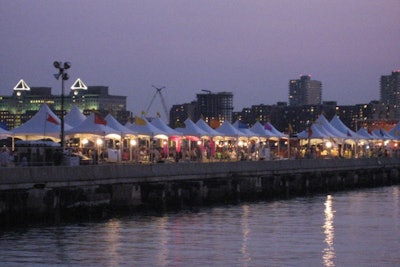 20- by 20-Foot High-Peaks on Manhattan Pier