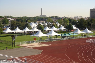 20- by 20-Foot High-Peaks at Sporting Event