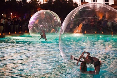 Performers in Bubbles