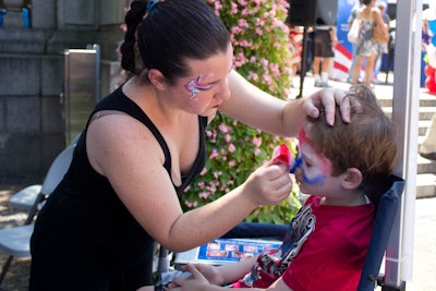 Artfull Experience provided face painting for the younger event attendees.