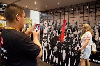 At the Walking Dead booth at Comic-Con, staff from Sincerely snapped photos of guests using the Postagram Engage app. Guests received the photos instantly on email and also could opt to receive the image as a physical postcard.