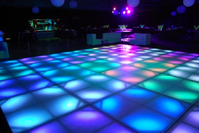 LED Party Floors rents LED-lit floors throughout the U.S. and Canada starting from $1,010 for an 8- by 8-foot floor.