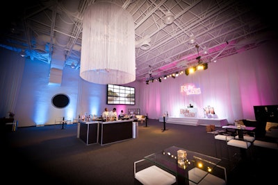 The JW Arena transformed into a nightclub and lounge for a large party.