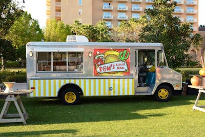 The Ritz-Carlton Orlando and JW Marriott Orlando, sister properties located at Grande Lakes, are offering a new concept for clients looking to host a large banquet function: outdoor events reminiscent of food-truck bazaars. The rented trucks serve as decor elements, and provide a facility for catering staff to finish and plate the food, which is all prepared in the hotels' main kitchens. Planners can help choose the trucks' names to reflect the food being served, for example, or to incorporate the name of an employee.