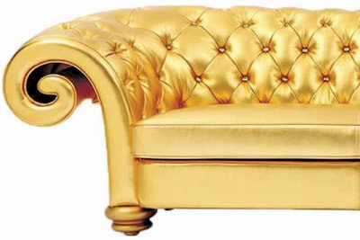 Duchess Metallic Gold Sofa