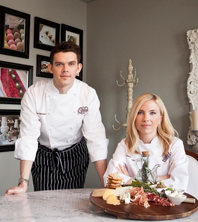 Truffleberry Market: Vaidotas Karsokas (left) and Brittany Ferrin