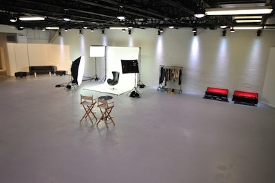 Studio 743 set up for a photo shoot