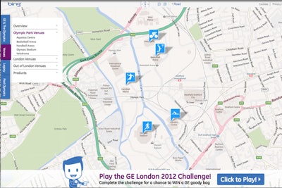 G.E.'s interactive map shows photos of the Olympic venues in London.