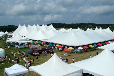 Variety of Pole Tents at a Fund-Raiser