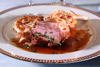 Occasions reports a rise in the popularity of veal. Guests at the recent Phillips Collection Gala enjoyed a rye berry-crusted veal chop with a light veal glacé enriched with foie gras.