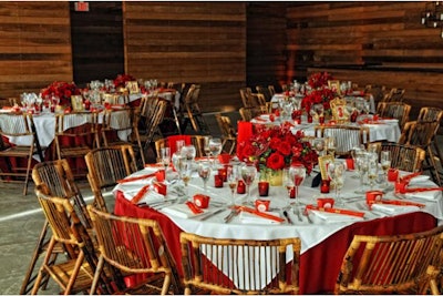 An intricate table setting in the Tented Pavilion