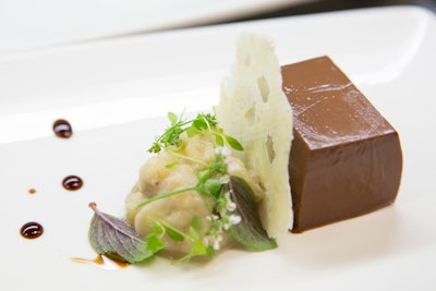 Sean Brock of McCRady's in Charleston, S.C., prepared chocolate and celeriac with banana and saba (a syrup derived from grapes).