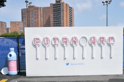 Evian Wood Racquet Cup