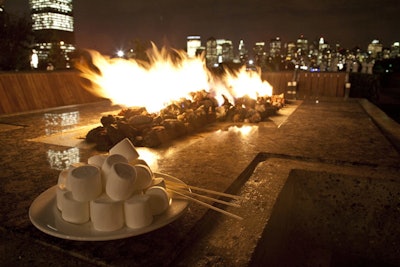 The Firepits and Skyline at the Liberty House