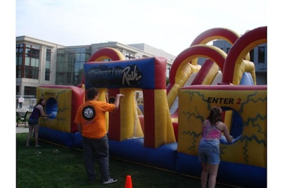 Ready Set Go! Inflatable games are action packed.